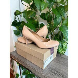 Clarks Blush Patent Leather Heels